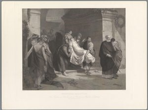 Christliche Märtyrer werden weggetragen