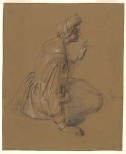 Studie einer sitzenden Frau: Heilige Elisabeth