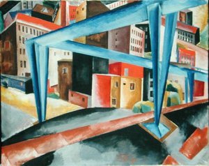 Viadukt vor den Vorsetzen in Hamburg, 1921 von Heinrich Stegemann