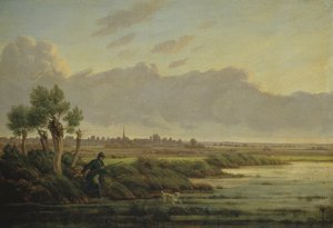Auf der Alster bei Winterhude, 1834
