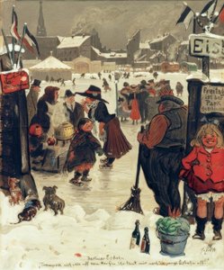 Berliner Eisbahn von Heinrich Zille