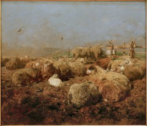 Schafe im Pferch von Heinrich von Zügel