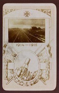 Erster Weltkrieg: die Ukraine in den Jahren 1914-1916 während der Invasion der deutschen Armee. Eisenbahnschienen (s/w Foto)