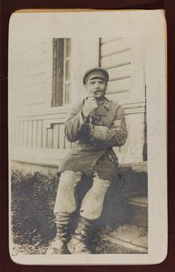 Erster Weltkrieg: die Ukraine in den Jahren 1914-1916 während der Invasion der deutschen Armee. Porträt eines Mannes
