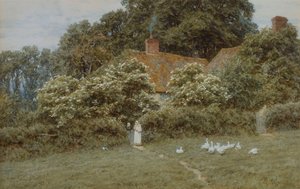 Ein Cottage in Farringford, Isle of Wight von Helen Allingham
