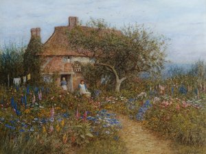 Ein Cottage nahe Brook, Witley, Surrey von Helen Allingham