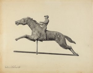 Pferd und Reiter Wetterfahne