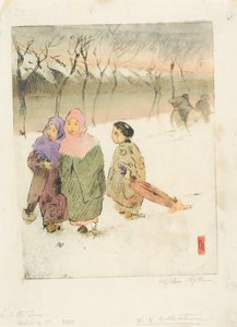 Im Schnee in Tokio