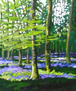 Blaue Glockenblumenwald von Helen White