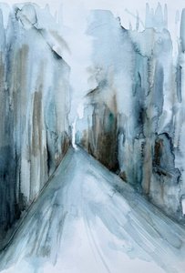 Abstrakter Winterpfad
