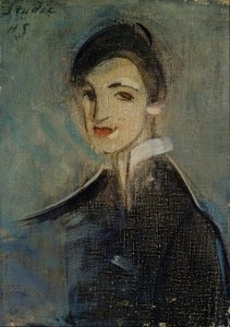 Sänger in Schwarz, 1916-1917 von Helene Schjerfbeck