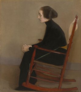 Die Näherin (Die arbeitende Frau) von Helene Schjerfbeck