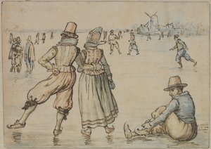 Schlittschuhläufer von Hendrick Avercamp