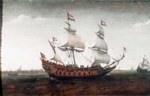Niederländisches Schiff auf hoher See