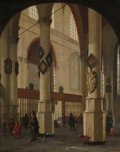 Ansicht der Oude Kerk in Delft von Hendrick Cornelisz van Vliet