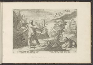 Arcas zielt auf Callisto (Ovids Metamorphosen)
