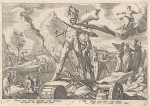 Das Eiserne Zeitalter, Metamorphosen von Ovid (Serientitel) von Hendrick Goltzius (workshop of)