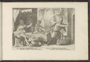 Lykaon verwandelt sich in einen Wolf von Hendrick Goltzius (workshop of)