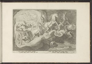 Phaëthon reitet den Wagen seines Vaters von Hendrick Goltzius (workshop of)