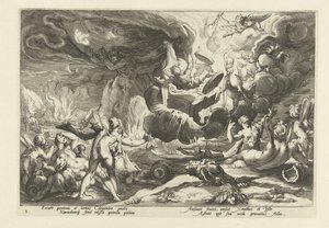 Der Sturz des Phaëthon (Ovids Metamorphosen, Serientitel) von Hendrick Goltzius (workshop of)