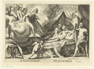 Venus und Mars von Apollo überrascht (Ovids Metamorphosen) von Hendrick Goltzius (workshop of)