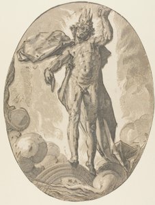 Äther, Tafel sechs aus Demogorgon und die Gottheiten von Hendrick Goltzius