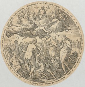 Auferstehung der Toten, Blatt 1 der Folge "Die vier letzten Dinge" von Hendrick Goltzius