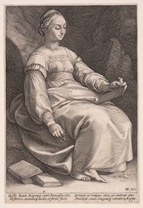 Clio, die Muse der Geschichte, aus Die Neun Musen von Hendrick Goltzius