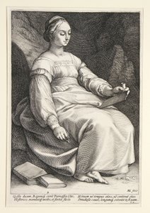 Clio, Platte 4 aus der Serie Die neun Musen von Hendrick Goltzius