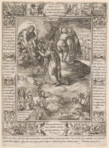 Cura dei pro suis, Blatt 5 der Folge "Allegorien des christlichen Glaubens" von Hendrick Goltzius
