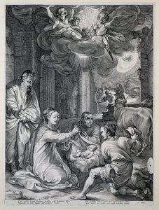 Die Anbetung der Hirten von Hendrick Goltzius