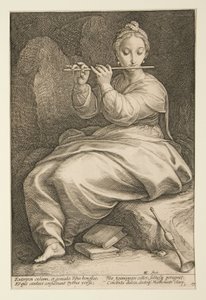 Euterpe, Blatt 6 aus der Serie Die neun Musen von Hendrick Goltzius