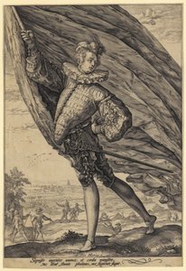 Fahnenschwinger von Hendrick Goltzius