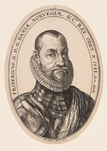 Friedrich II., König von Dänemark und Norwegen von Hendrick Goltzius