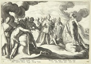 Jupiter und die Götter bitten Helios, die Kontrolle über den Sonnenwagen wieder aufzunehmen von Hendrick Goltzius