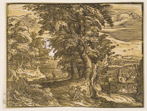 Landschaft mit einem Hirtenpaar