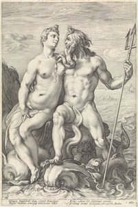 Neptun und Amphitrite von Hendrick Goltzius
