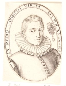 Porträt eines jungen Mannes, nach rechts gewandt von Hendrick Goltzius