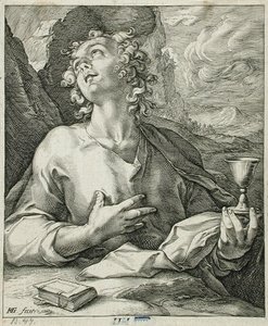 Johannes der Evangelist von Hendrick Goltzius