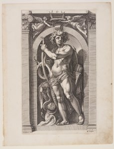 Sol, aus Acht Heidnische Götter von Hendrick Goltzius