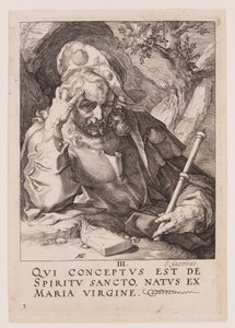 St. Jakobus der Große, aus Christus, die Apostel und St. Paulus mit dem Glaubensbekenntnis von Hendrick Goltzius