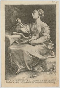 Thalia, Blatt 2 der Folge "Neun Musen" von Hendrick Goltzius