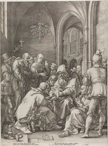 Die Beschneidung, Platte vier aus Die Geburt und das frühe Leben Christi von Hendrick Goltzius