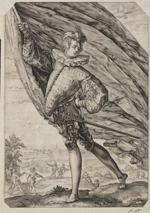 Der große Fahnenträger von Hendrick Goltzius