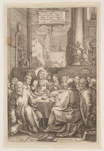 Das letzte Abendmahl, aus Die Passion von Hendrick Goltzius