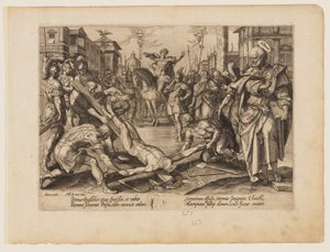 Das Martyrium des Heiligen Petrus, aus Das Martyrium Christi und der Apostel