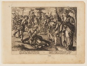 Das Martyrium des Heiligen Thomas, aus Das Martyrium Christi und der Apostel