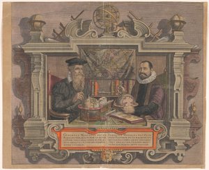 Porträt von Jodocus Hondius und Gerard Mercator von Hendrick Hondius (rejected attribution)