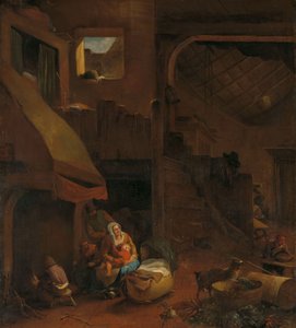 Innenraum einer Bauernhütte von Hendrick Mommers