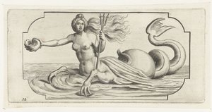 Weibliche Figur mit Neptuns Dreizack